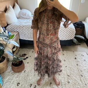 Floral Mac Duggal Maxi Dress